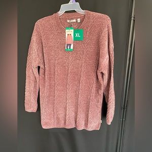 Orvis Ladies' Chenille Sweater Pale Pink XL